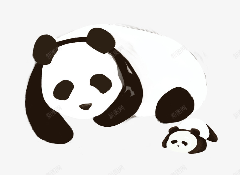 卡通手绘黑白小熊猫psd免抠素材_88icon https://88icon.com 动物 卡通 卡通手绘黑白小熊猫 小熊猫 手绘 黑白