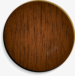 咖啡色圆圈木牌素材