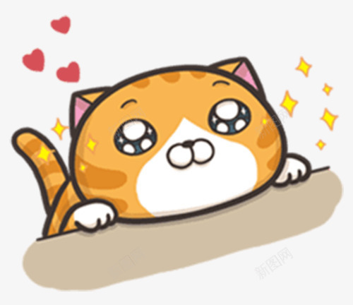 星星眼橘猫png免抠素材_88icon https://88icon.com 优雅猫 动物 卡通 可爱 宠物 平面 扁平 手绘 手绘猫狗 星星眼 橘色 猫