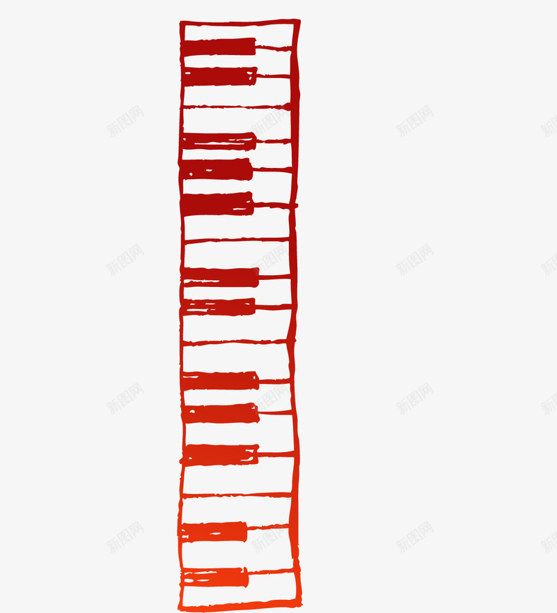 红色键盘png免抠素材_88icon https://88icon.com 儿童手绘 卡通 小朋友音乐 简笔画钢琴 钢琴 音乐
