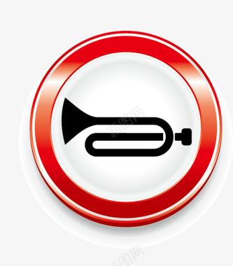 禁止鸣笛标志图标图标
