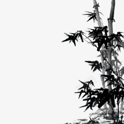 水墨画竹子素材