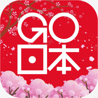 日本旅游展架手机去日本旅游应用图标图标