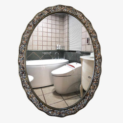 地中海风格海星创意复古浴室镜子高清图片
