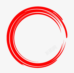 手绘红圈素材