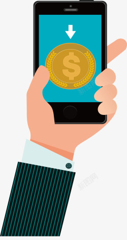 握手机握手机的手臂和货币符号图标矢量图高清图片