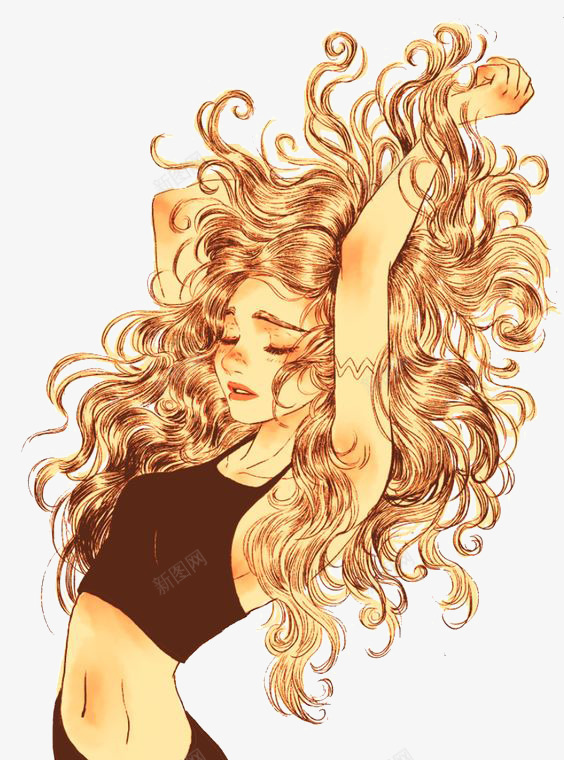 金发女生png免抠素材_88icon https://88icon.com 卡通女生 可爱女生 手绘女生 欧美女生 长发女生