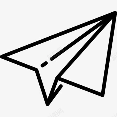 黑白罐子纸飞机图标图标