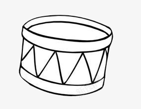 汉堡简笔画黑白鼓图标图标