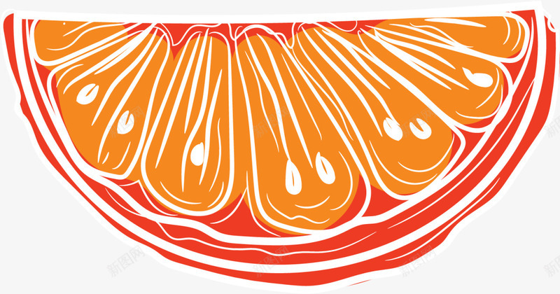 橙色手绘线条血橙png免抠素材_88icon https://88icon.com 健康 夏日水果 新鲜水果 果品 橘子 橙子 线条血橙 营养