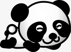 可爱熊猫卡通矢量图素材