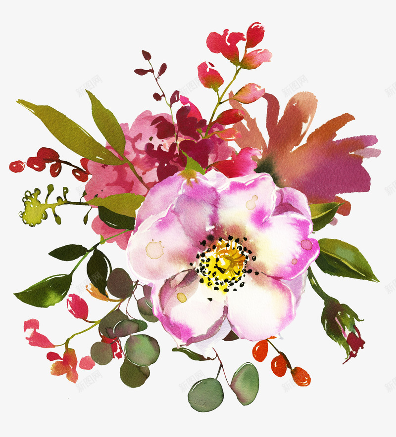 创意唯美花朵图png免抠素材_88icon https://88icon.com 创意 卡通手绘 唯美 小清新 植物 水彩 绿叶 花卉 花朵 鲜花