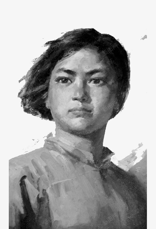 中国红英雄刘胡兰图案png免抠素材_88icon https://88icon.com 中国红英雄 刘胡兰 效果图案 简约风格 素描风格 装饰