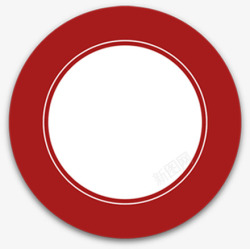 扁平风格创意合成红色形状圆圈素材