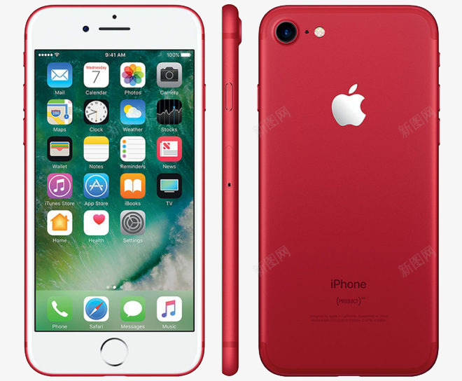 红色苹果7手机png免抠素材_88icon https://88icon.com iPhone7 红色iphone7 红色苹果7 苹果7手机