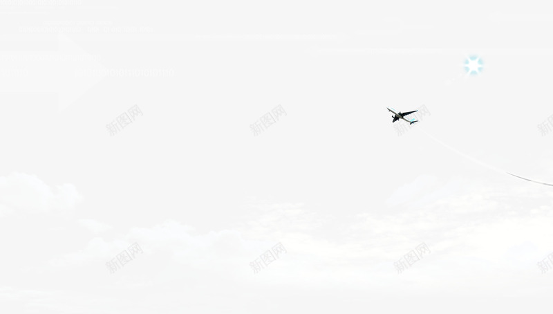飞机云彩装饰图案png免抠素材_88icon https://88icon.com 云 科技 科技树 网页元素 飞机