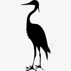 高大动物鸟鹤形状图标高清图片