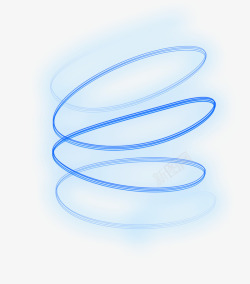 蓝色旋转圆圈效果元素素材