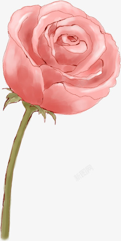 创意手绘合成效果玫瑰花形状素材