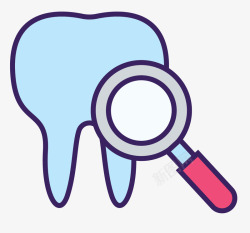 牙医符号检查卡通牙齿高清图片
