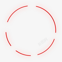 红色简约线条圆圈边框纹理素材