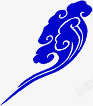 蓝色卡通云朵创意png免抠素材_88icon https://88icon.com 云朵 创意 卡通 蓝色