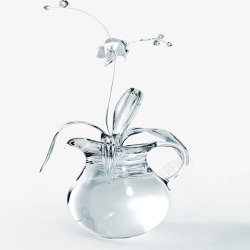 飞扬的水玻璃花盆高清图片