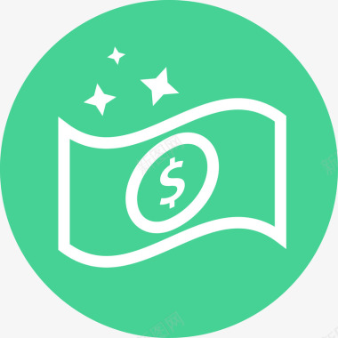 绿色礼服金融更新货币图标矢量图图标