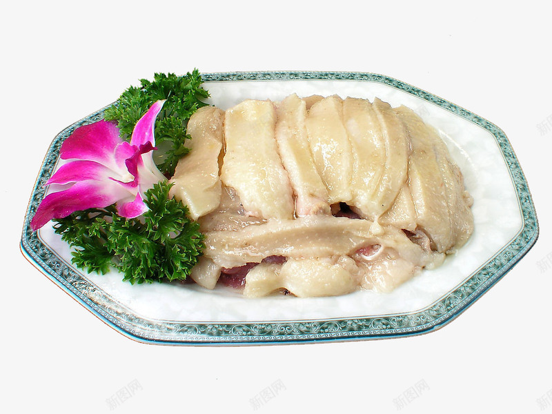 盐水鸭png免抠素材_88icon https://88icon.com 中华美食 传统美食 凉菜 熟菜 特色手撕盐水鸭 盘子 美味 装饰 餐饮美食 鲜花