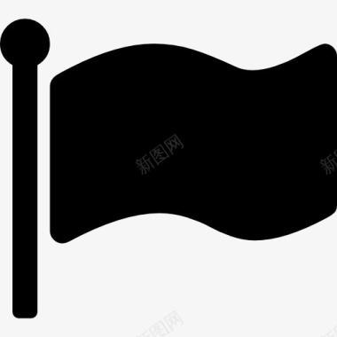 地图景区标志国旗的黑色形状图标图标