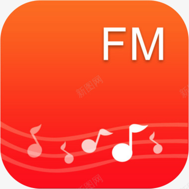 红手机红FM软件图标应用图标