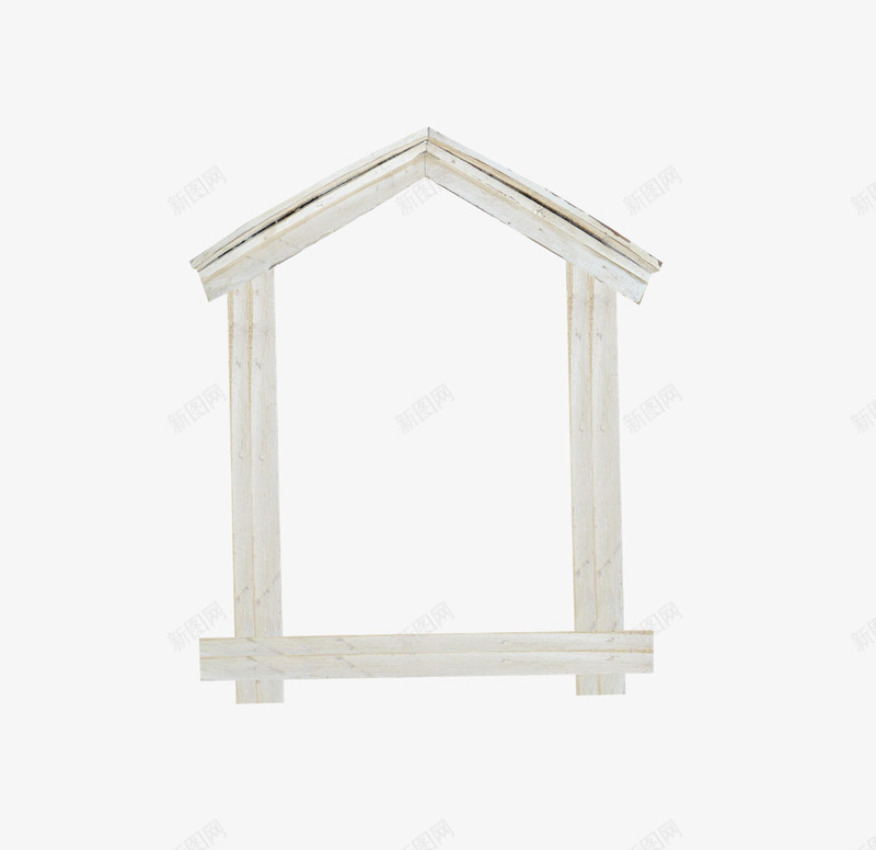房子形状边框png免抠素材_88icon https://88icon.com 房子形状 木头边框 白色木头边框 相框 边框