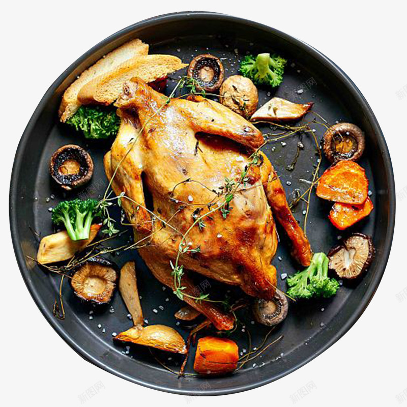 黄油烤鸡png免抠素材_88icon https://88icon.com 健康 热食 营养