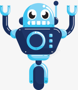 高级机器人蓝色一体化机器人高清图片