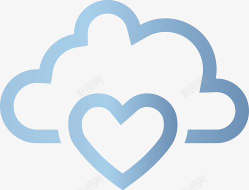 精美蓝色云朵logo图标图标