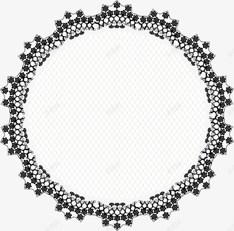 黑色花纹框架png免抠素材_88icon https://88icon.com 圆圈 框架 网格 花纹 花边 边框纹理 黑色