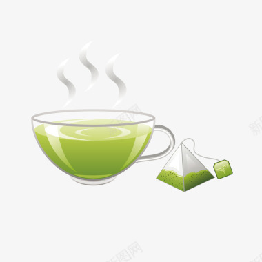 拉贝尔绿茶绿茶图标矢量图图标