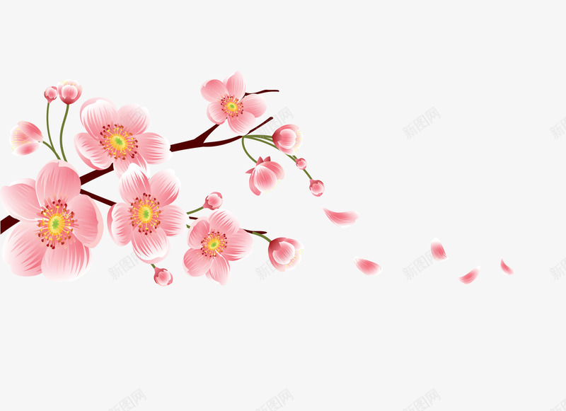 水彩粉色桃花装饰图png免抠素材_88icon https://88icon.com 卡通手绘 桃花 水彩 漂浮 粉色 落花 装饰 鲜花