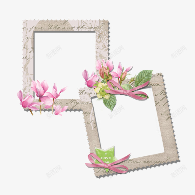 花卉画框png免抠素材_88icon https://88icon.com 可爱 相框 鲜花