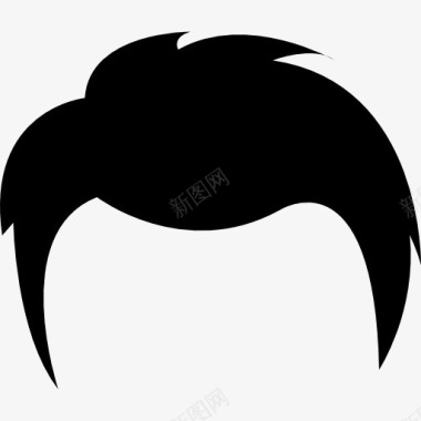 男性短头发的形状图标图标
