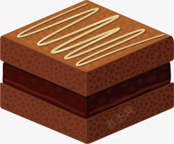 黑色晶格状正方体蛋糕矢量图高清图片