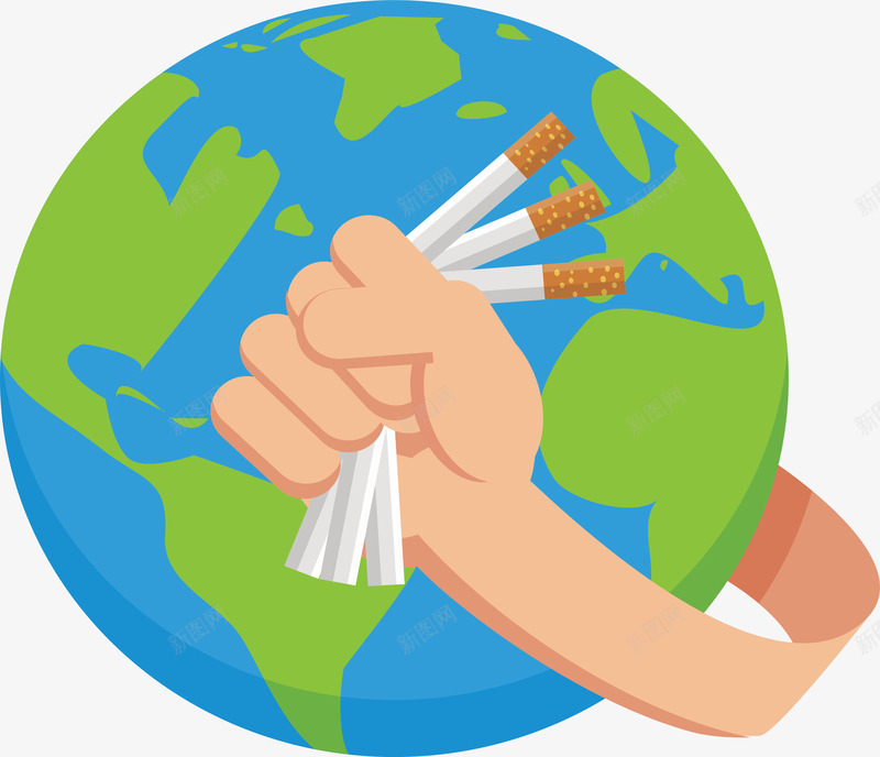 禁烟日禁止吸烟插画矢量图ai免抠素材_88icon https://88icon.com nosmoking 不抽烟 健康 卡通 插画设计 生活 矢量图 禁止吸烟 禁烟