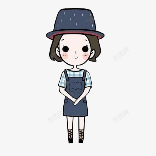 卡通戴帽子的小女孩简笔画图案png免抠素材_88icon https://88icon.com 卡通风格 图案 小女孩 帽子简笔画 戴帽子 简笔画 装饰