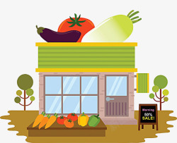 卡通菜园蔬菜商店图标高清图片
