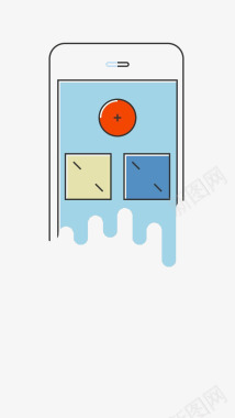 产品APP列表手绘手机图标图标