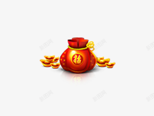 钱袋钱币喜庆新年装饰元素png免抠素材_88icon https://88icon.com 元素 喜庆 新年 装饰 钱币 钱袋