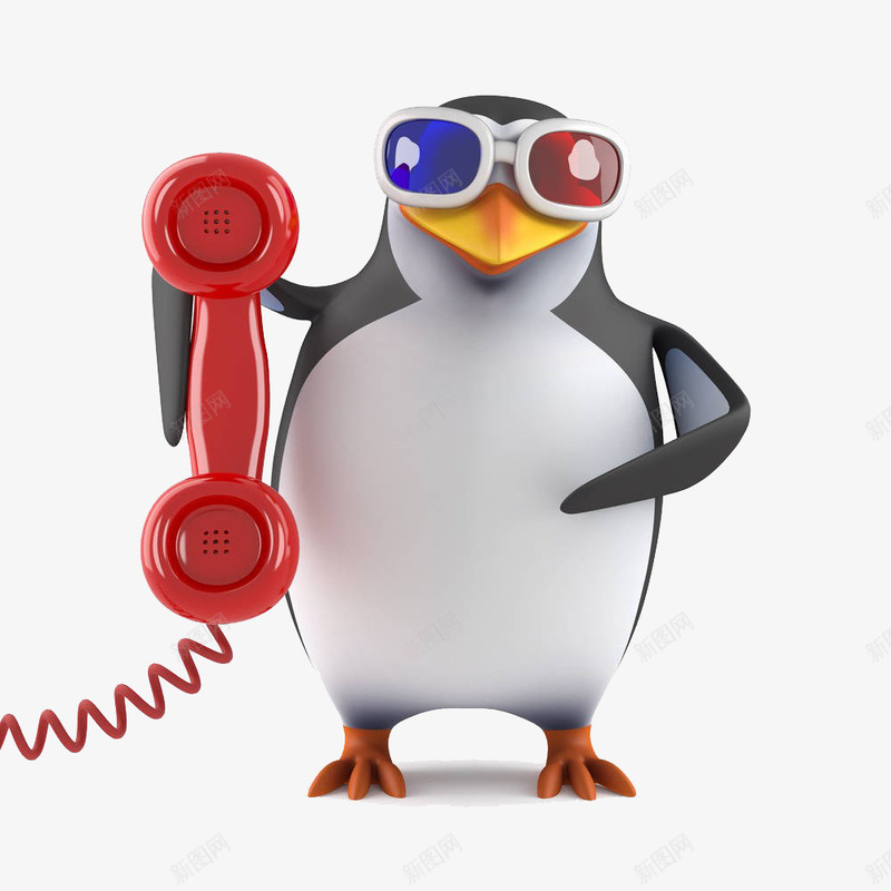 企鹅拿电话png免抠素材_88icon https://88icon.com 卡通手绘 听电话 手机 打电话 拨号界面 拨打 接听 电话 界面 联系设备 通信 通信设备