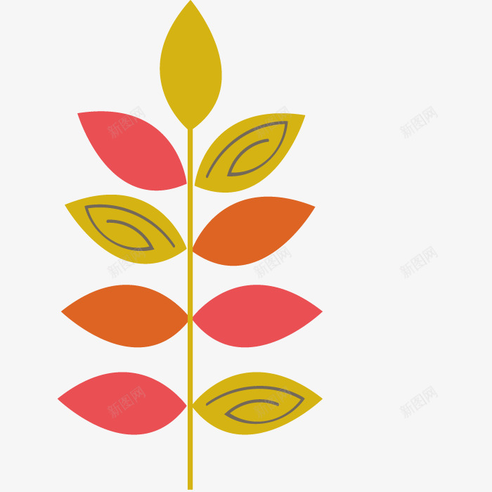 艺术植物树叶png免抠素材_88icon https://88icon.com 叶子 图形 形状 模型 物品 装饰