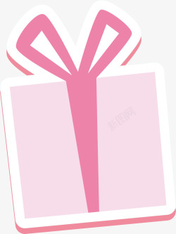 粉色礼物盒矢量图素材