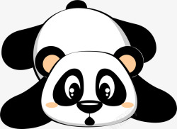 开心熊猫呆萌黑白熊猫高清图片